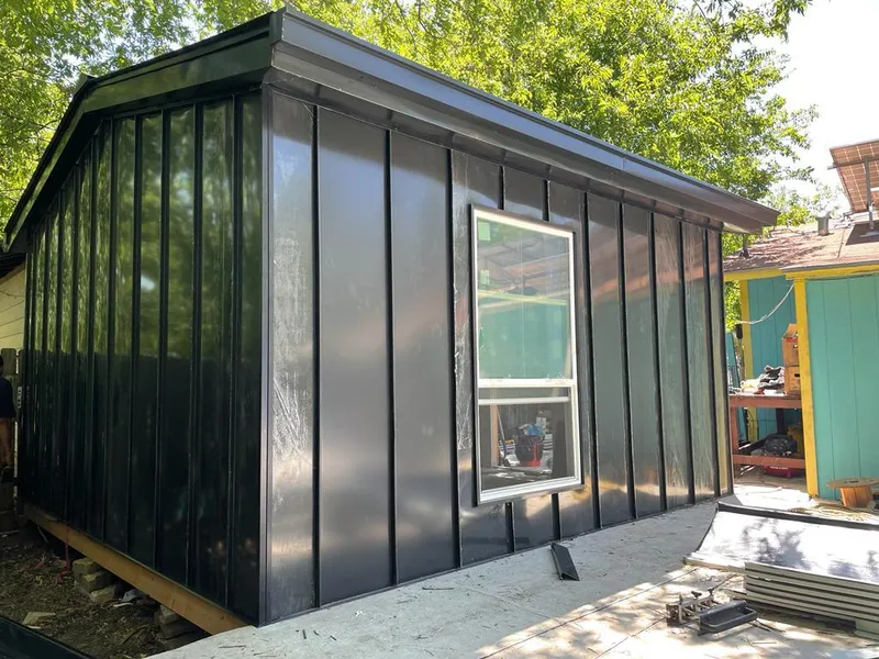 Black standing seam metal wall panels for Metal Roof Installation in Brandermill